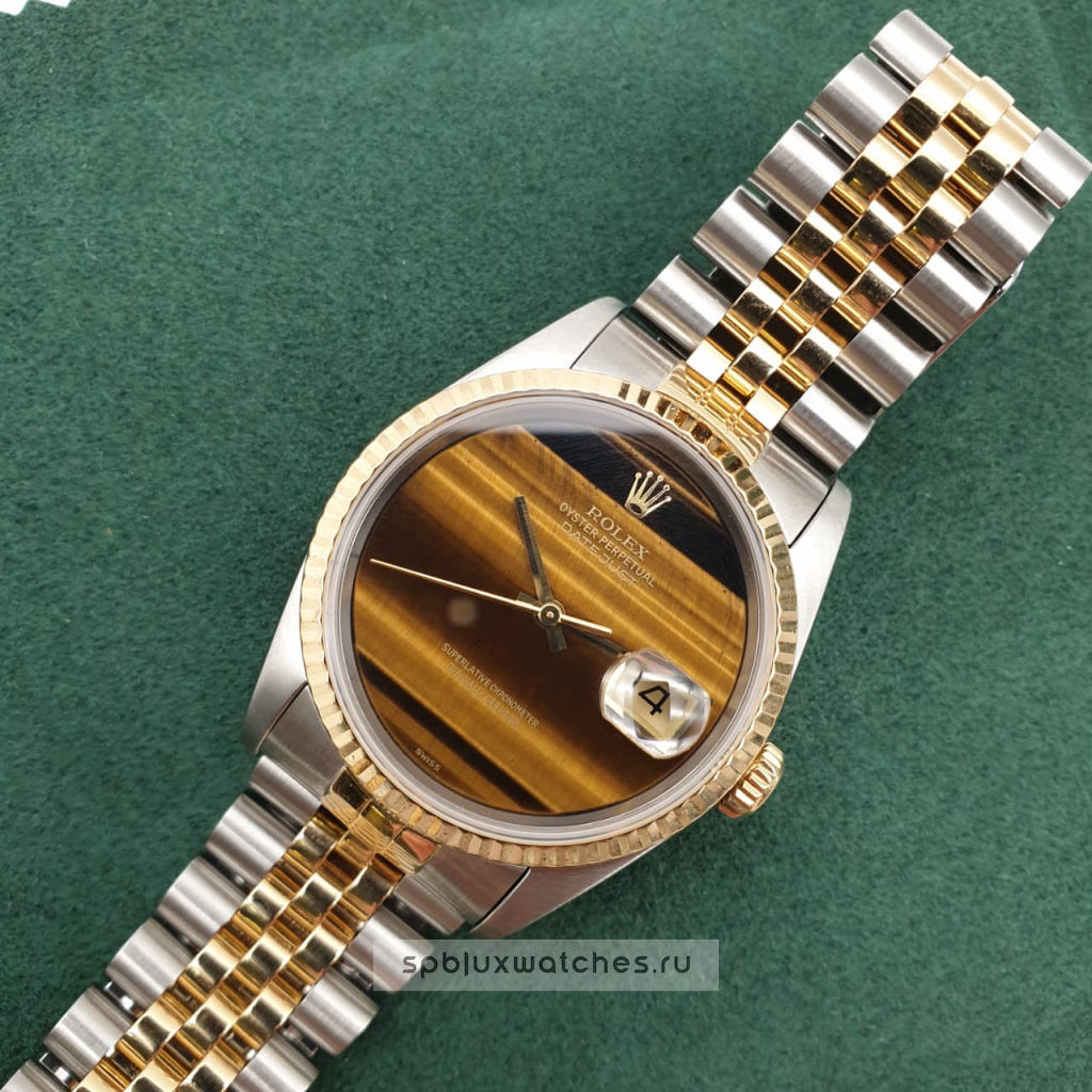 rolex datejust tiger eye