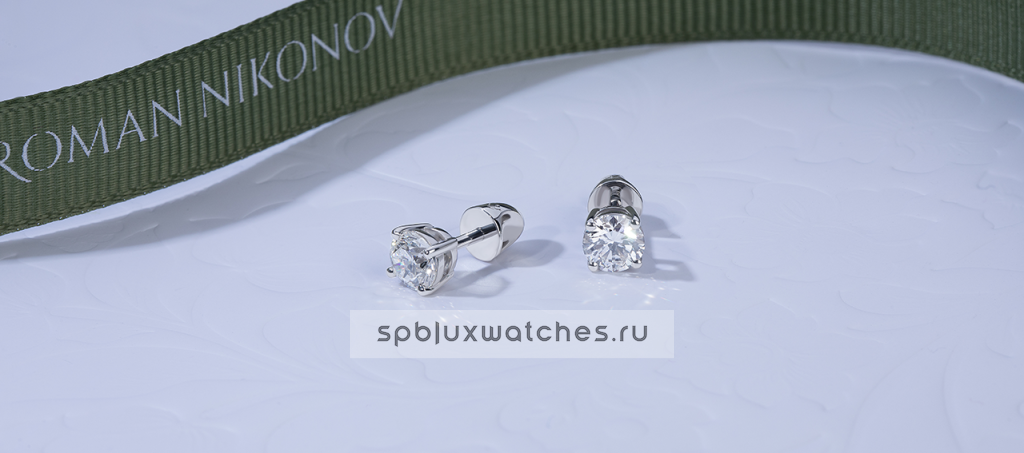 Пусеты с бриллиантами Roman Nikonov RN080581