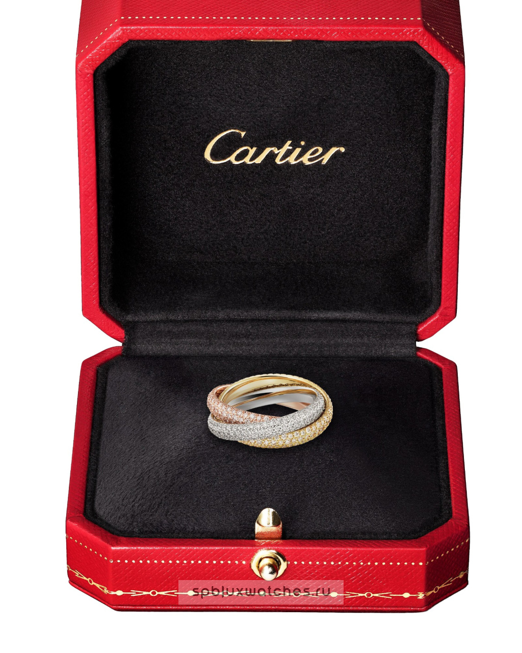 Кольцо Cartier Trinity Paved Ring Classic Model N4778200