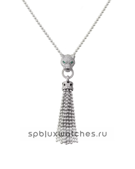 Колье Cartier Panthere de Cartier Half-Paved Necklace N7424122