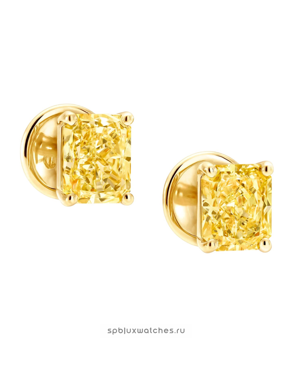 Пусеты Graff Classic Graff Yellow Radiant Cut Diamond Stud Earrings YRAST01