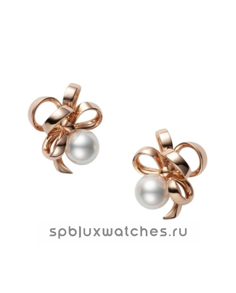 Серьги Mikimoto Jeux de Rubans Pierced Earrings PE-1711PI