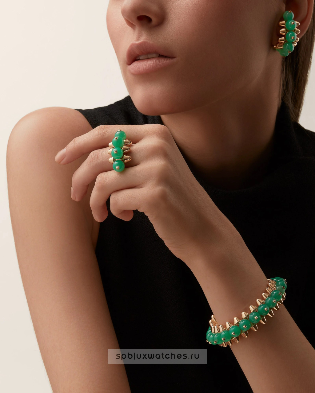 Браслет Cartier Clash de Cartier Chrysoprase Bracelet Extra-Large Model N6728417
