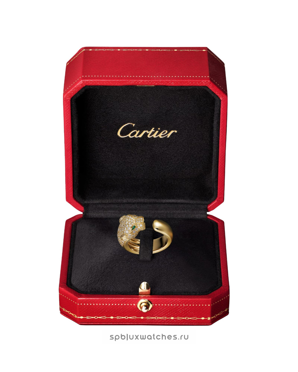 Кольцо Cartier Panthere de Cartier Half-Paved Ring Medium Model N4225000