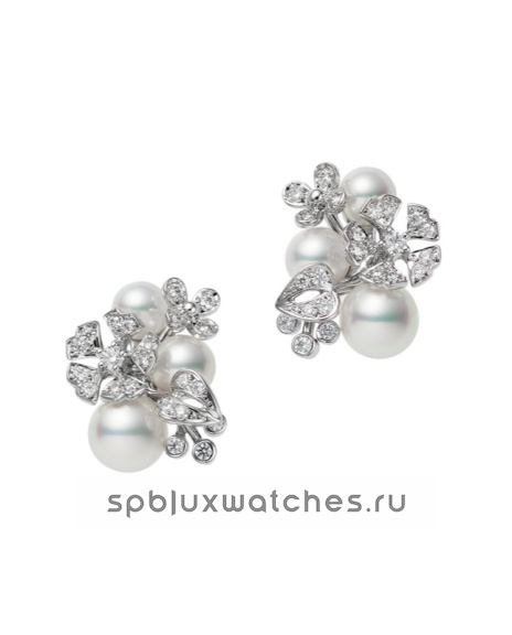 Серьги Mikimoto Bloom Pierced Earrings PE-1503PU