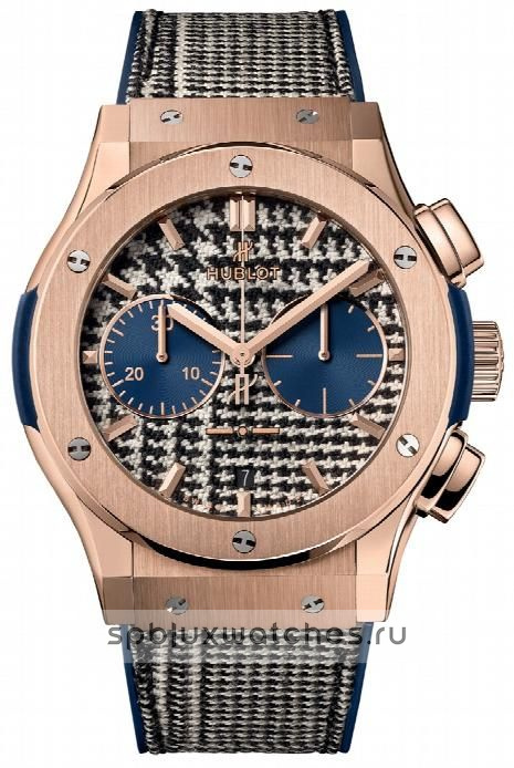 Hublot Classic Fusion Chronograph Italia Independent Pieds-de-Poule King Gold 45 mm 521.OX.2704.NR.ITI17