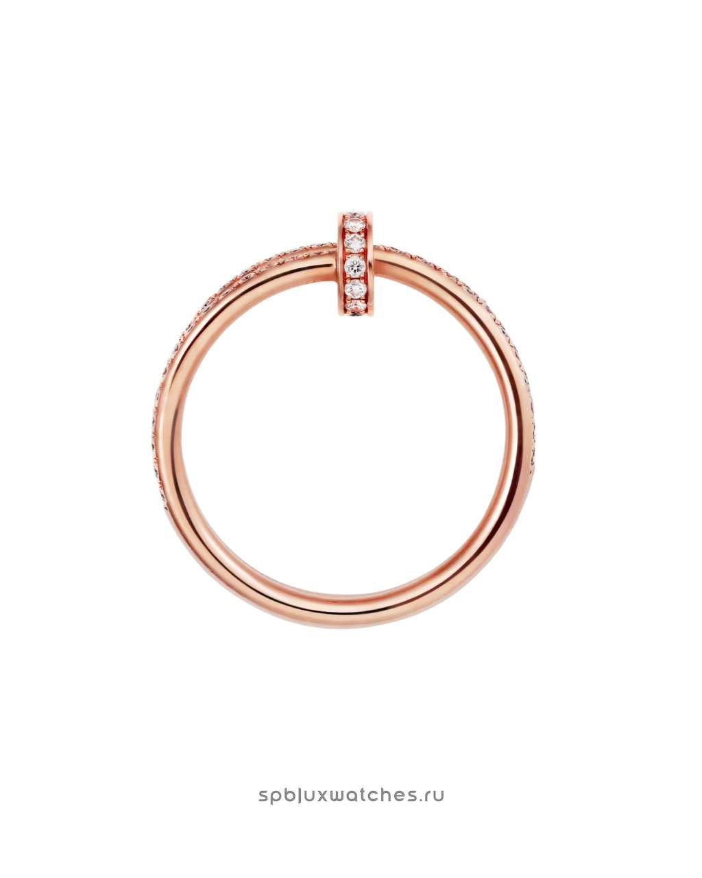 Кольцо Cartier Juste un Clou Double Ring Half-Paved B4210900