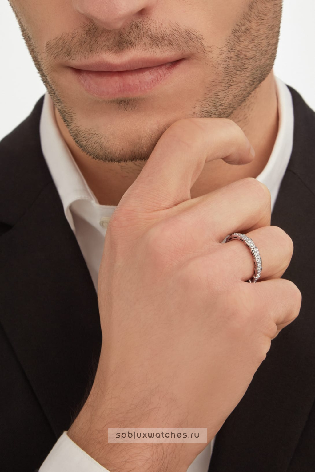 Обручальное кольцо Bvlgari Serpenti Viper Wedding Band Ring 349739