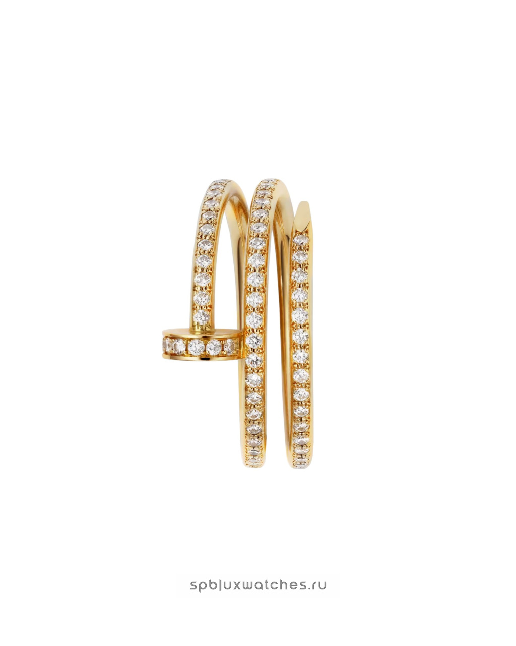 Кольцо Cartier Juste un Clou Half-Paved Double Ring B4211900