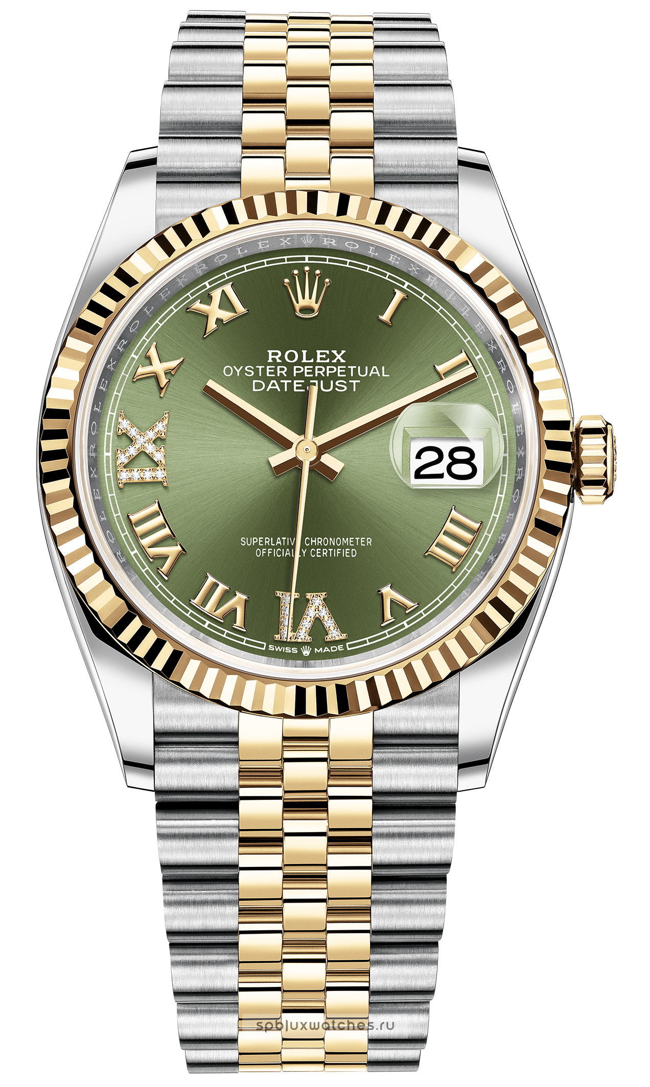 gold rolex datejust 36