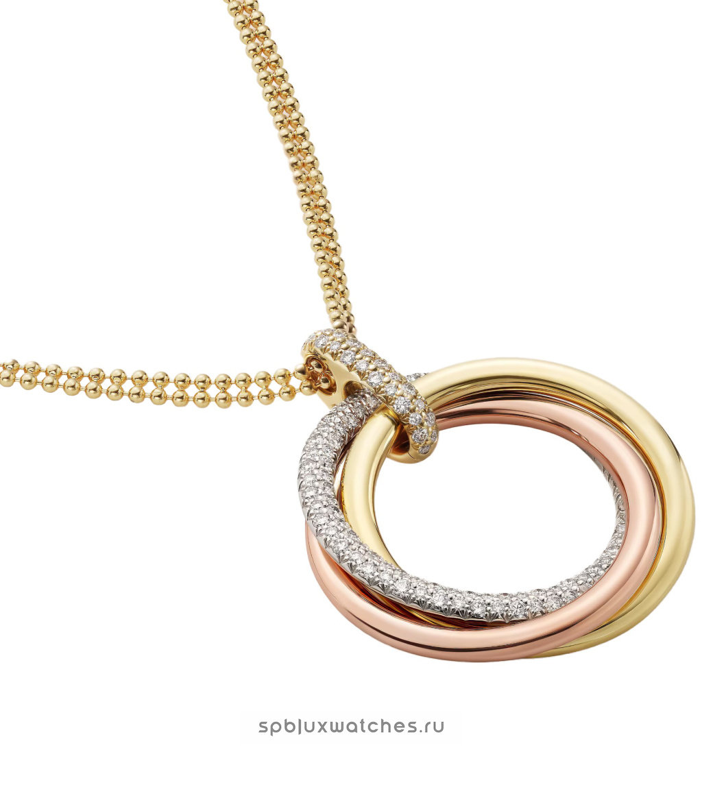 Подвеска Cartier Trinity Semi-Paved Pendant Large Model B7225003