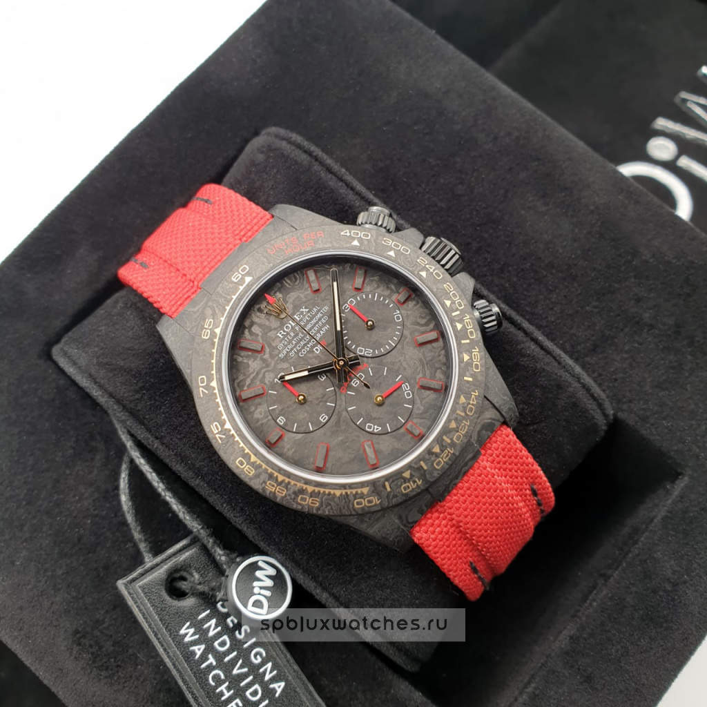 rolex diw daytona carbon red edition 