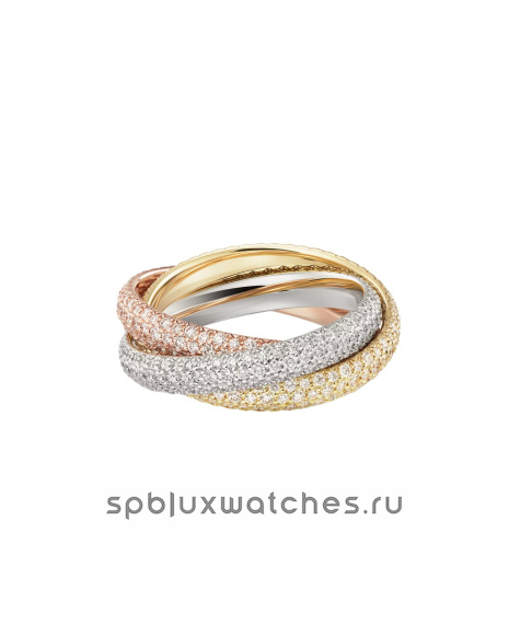 Кольцо Cartier Trinity Paved Ring Classic Model N4778200