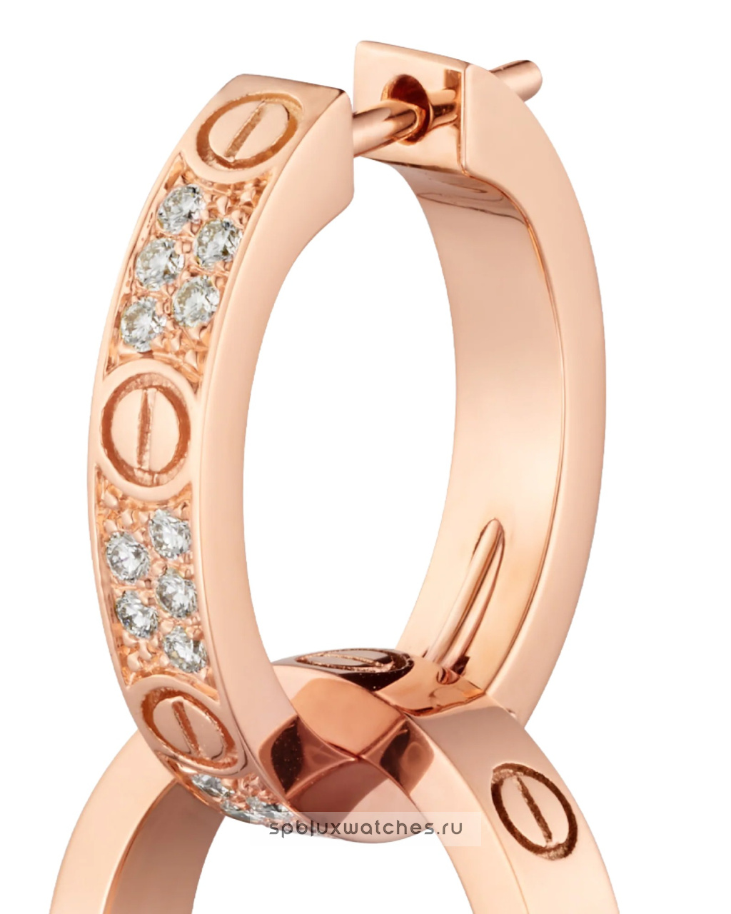 Серьги Cartier Love Earrings Multiwear Half-Paved N8515240