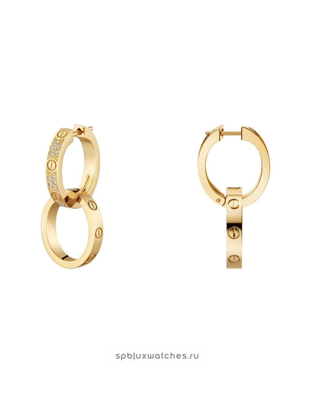 Серьги Cartier Love Earrings Multiwear Half-Paved N8515241