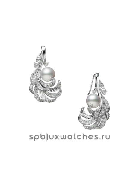 Серьги Mikimoto Feather Pierced Earrings PE-1730PU