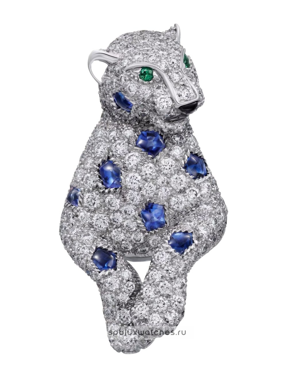 Серьги Cartier Panthere de Cartier Sapphires Paved Earrings H8001259