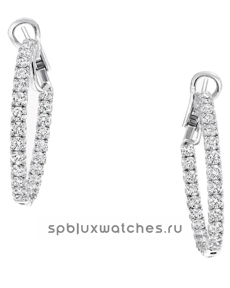 Серьги Graff Classic Graff Round Diamond Hoop Earrings RGE1844