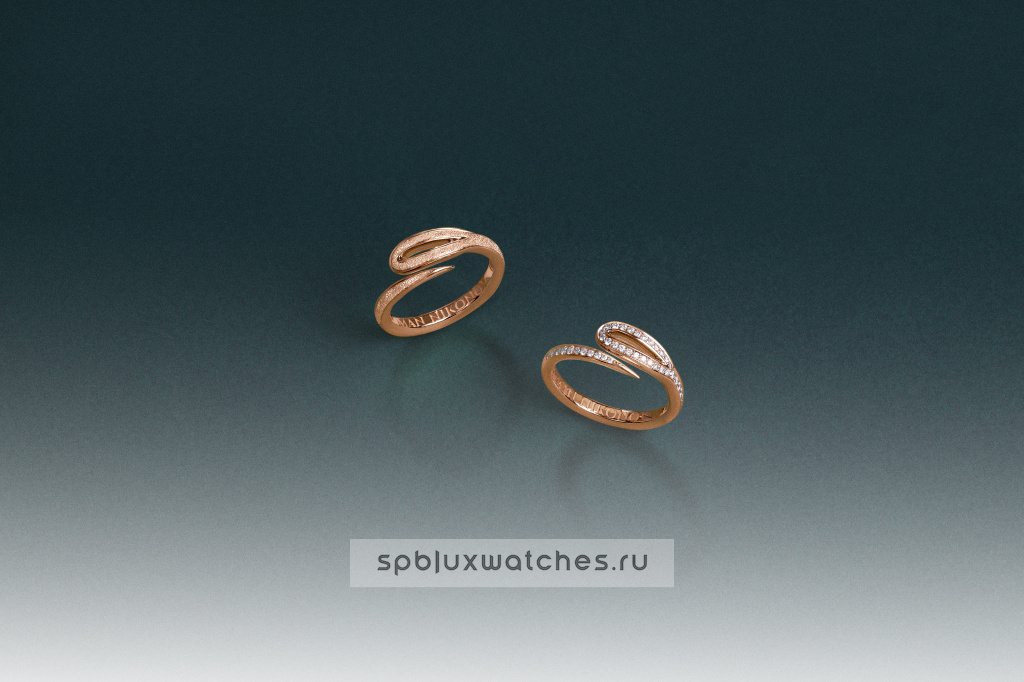 Кольцо "Кащеева игла". Half Pave. RN010103