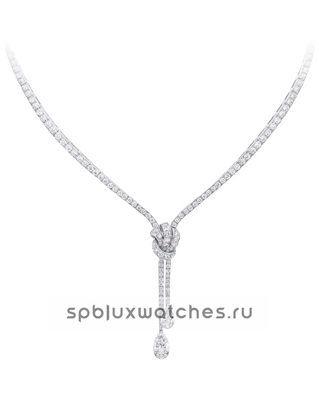Колье Graff Tilda's Bow Double Pave Diamond Drop Necklace RGN595