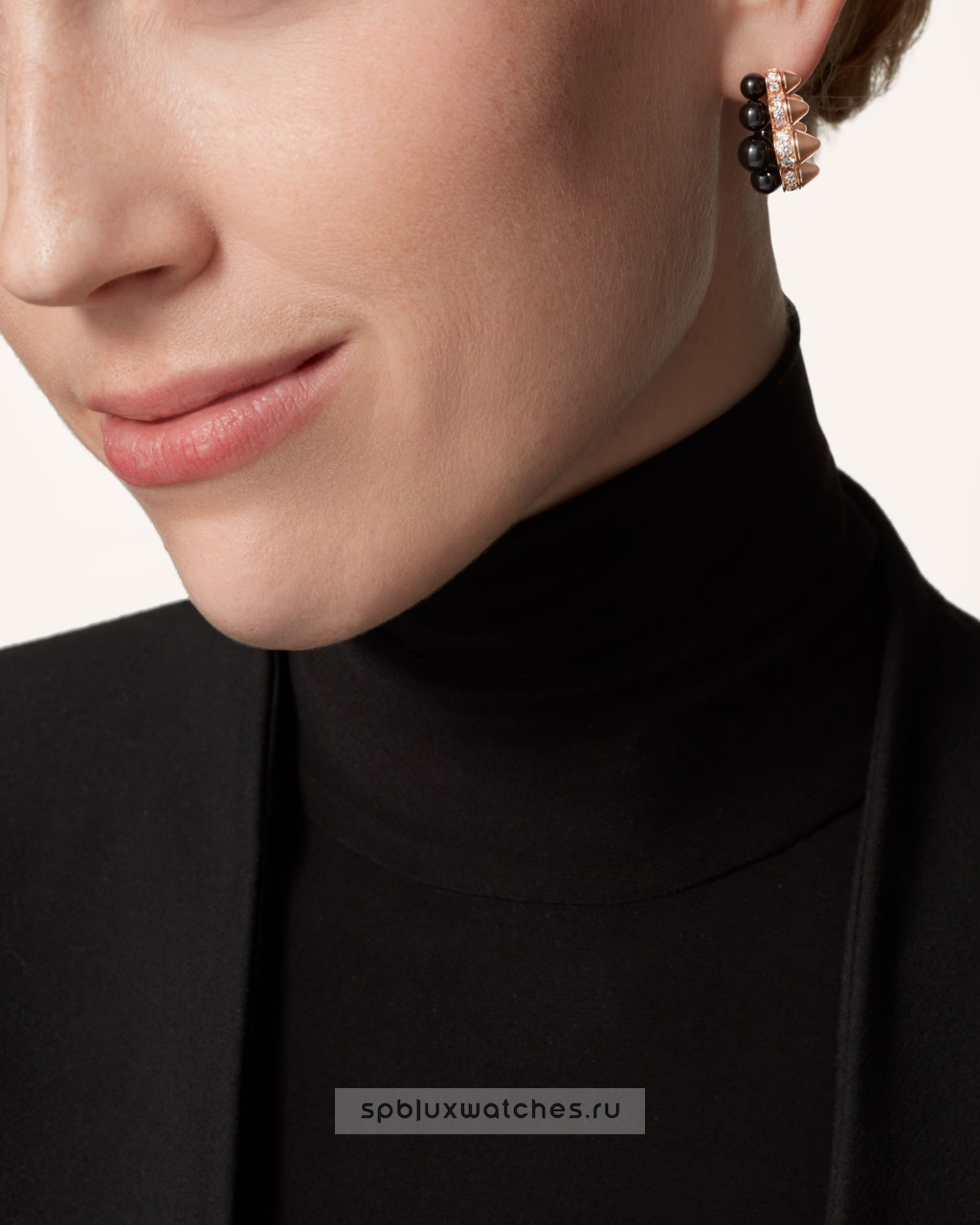 Серьги Cartier Clash de Cartier Onyx Diamonds Hoop Earrings Extra-Large Model N8515235