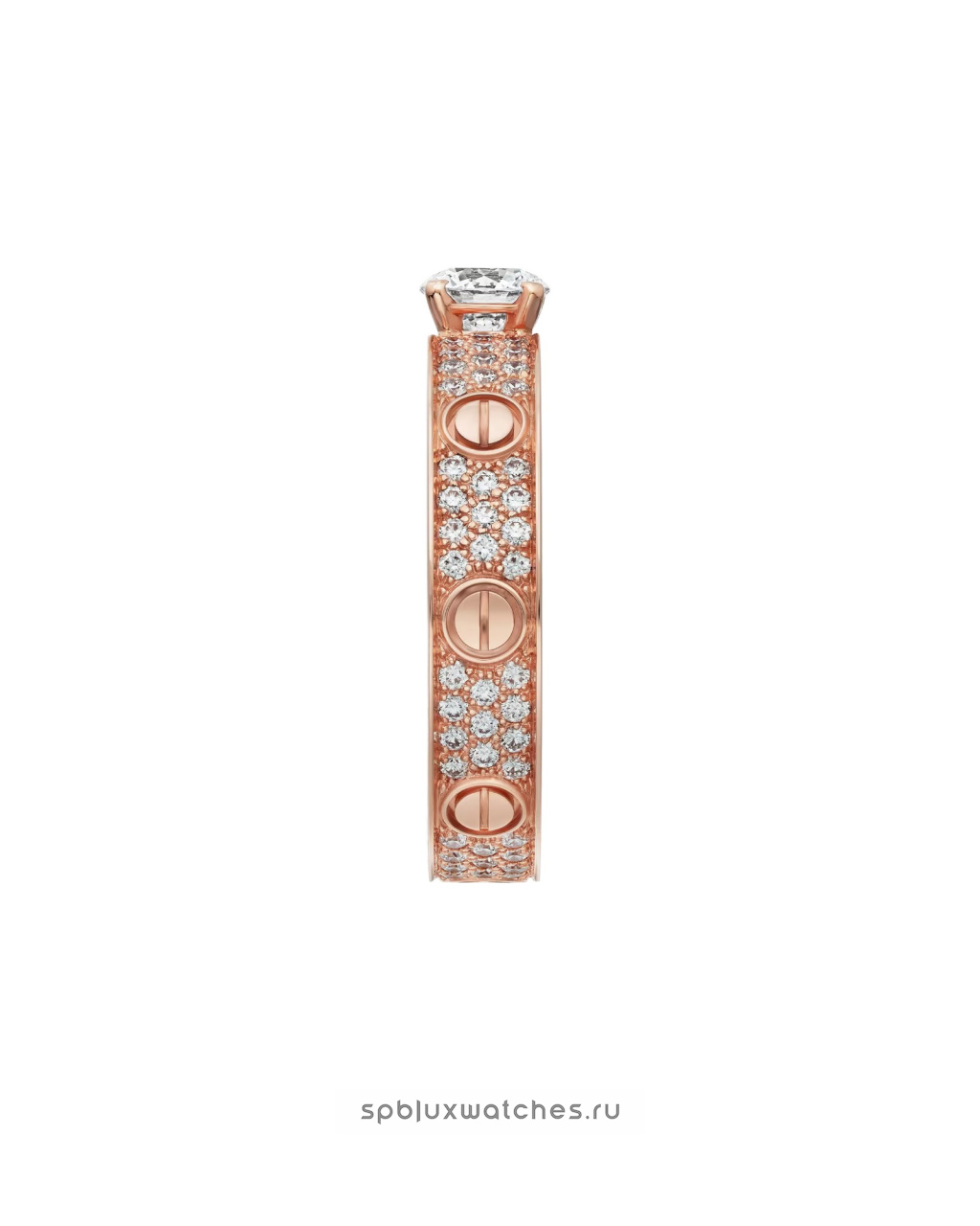Кольцо для помолвки Cartier Love Solitaire Brilliant-Cut Diamond Paved N4774600
