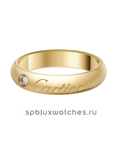 Кольцо Cartier C de Cartier Wedding Ring, 4 mm Width, 1 Diamond B4247000