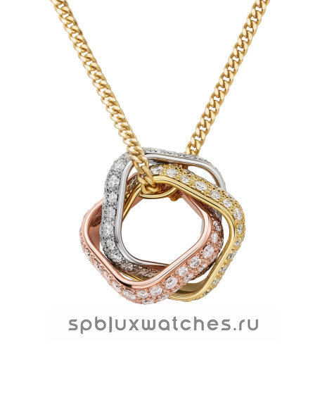 Подвеска Cartier Trinity Paved Cushion Pendant N7424567