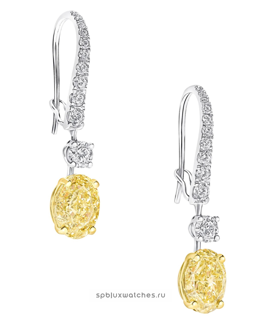 Серьги Graff Classic Graff Oval Yellow Diamond Solitaire Earrings YOTSW01