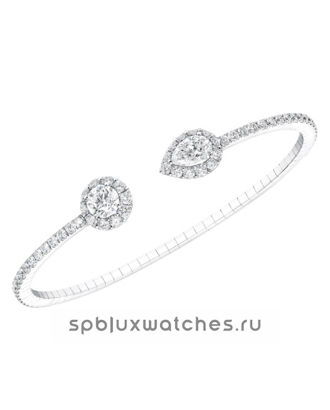 Браслет Graff Icon Round and Pear Shape Open Diamond Bangle RGB504