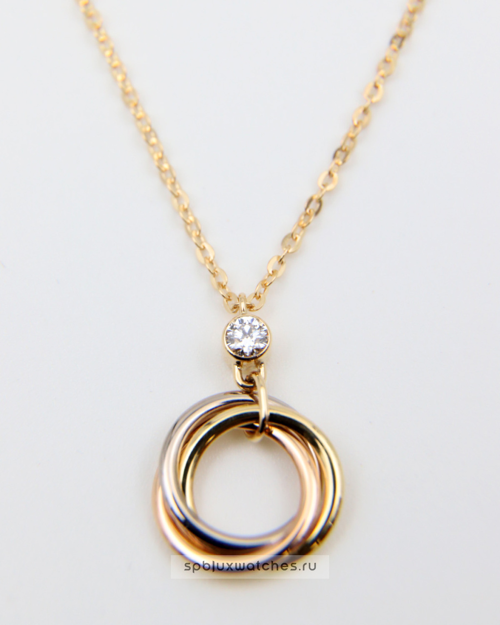 Подвеска Cartier Trinity Pendant, 1 Diamond B7224815
