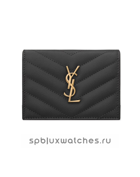 Кардхолдер Saint Laurent Cassandre Matelasse Flap Card Case In Grain De Poudre Leather