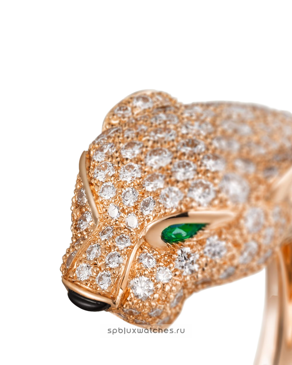 Кольцо Cartier Panthere de Cartier Half-Paved Ring Medium Model N4742200