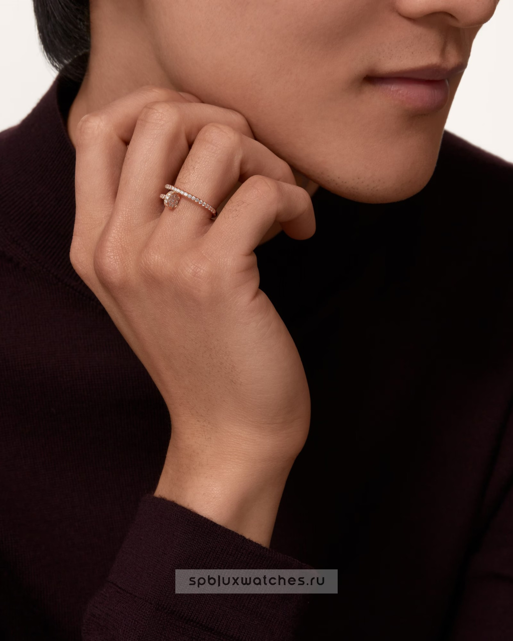 Кольцо Cartier Juste un Clou Half-Paved Ring Small Model B4231400