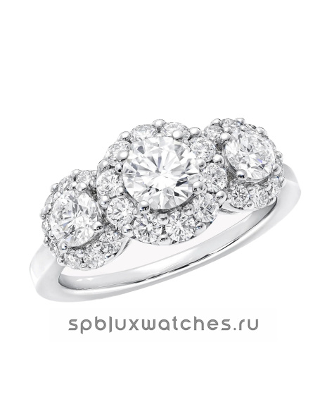Кольцо для помолвки Graff Icon Three Stone Round Diamond Engagement Ring RGR838