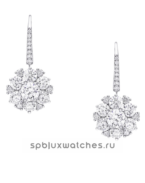 Серьги Graff Classic Graff Round Diamond Cluster Earrings RGE1520