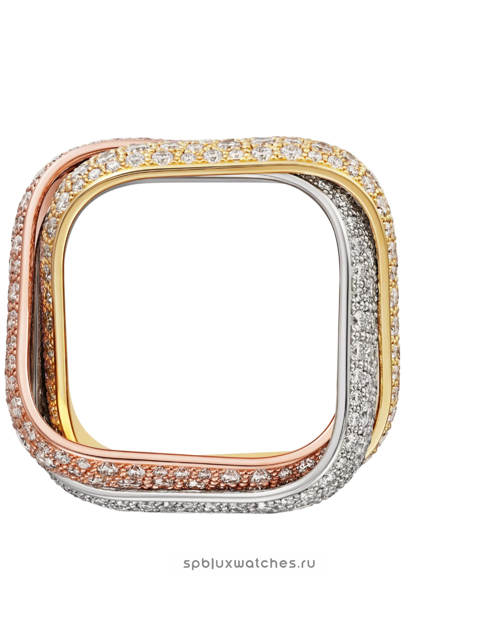 Кольцо Cartier Trinity Paved Cushion-Shaped Ring Large Model N4801600