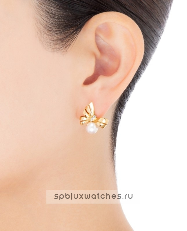 Серьги Mikimoto Jeux de Rubans Pierced Earrings PE-1701PK