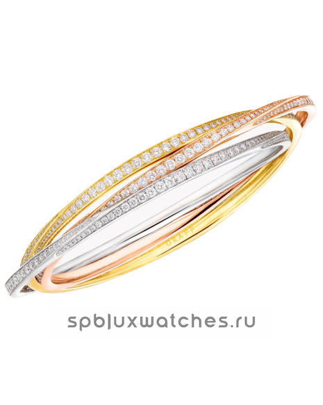 Браслет Graff Triple Spiral Pave Diamond Bangle RGB493