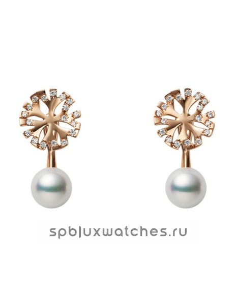 Серьги Mikimoto Coral Earrings PE01707PI