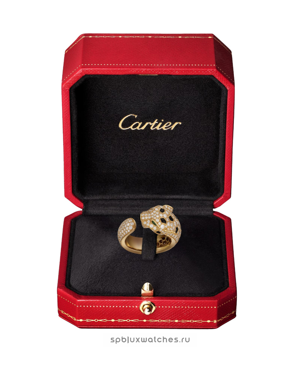 Кольцо Cartier Panthere de Cartier Half-Paved Ring Medium Model N4767700