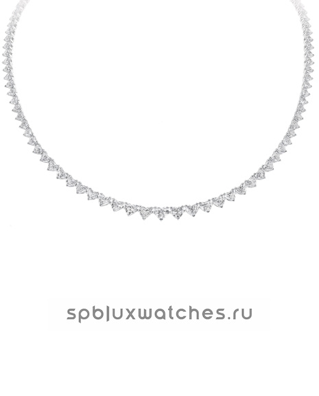 Колье Graff Classic Graff Heart Shape Diamond Graduated Line Necklace RGN841