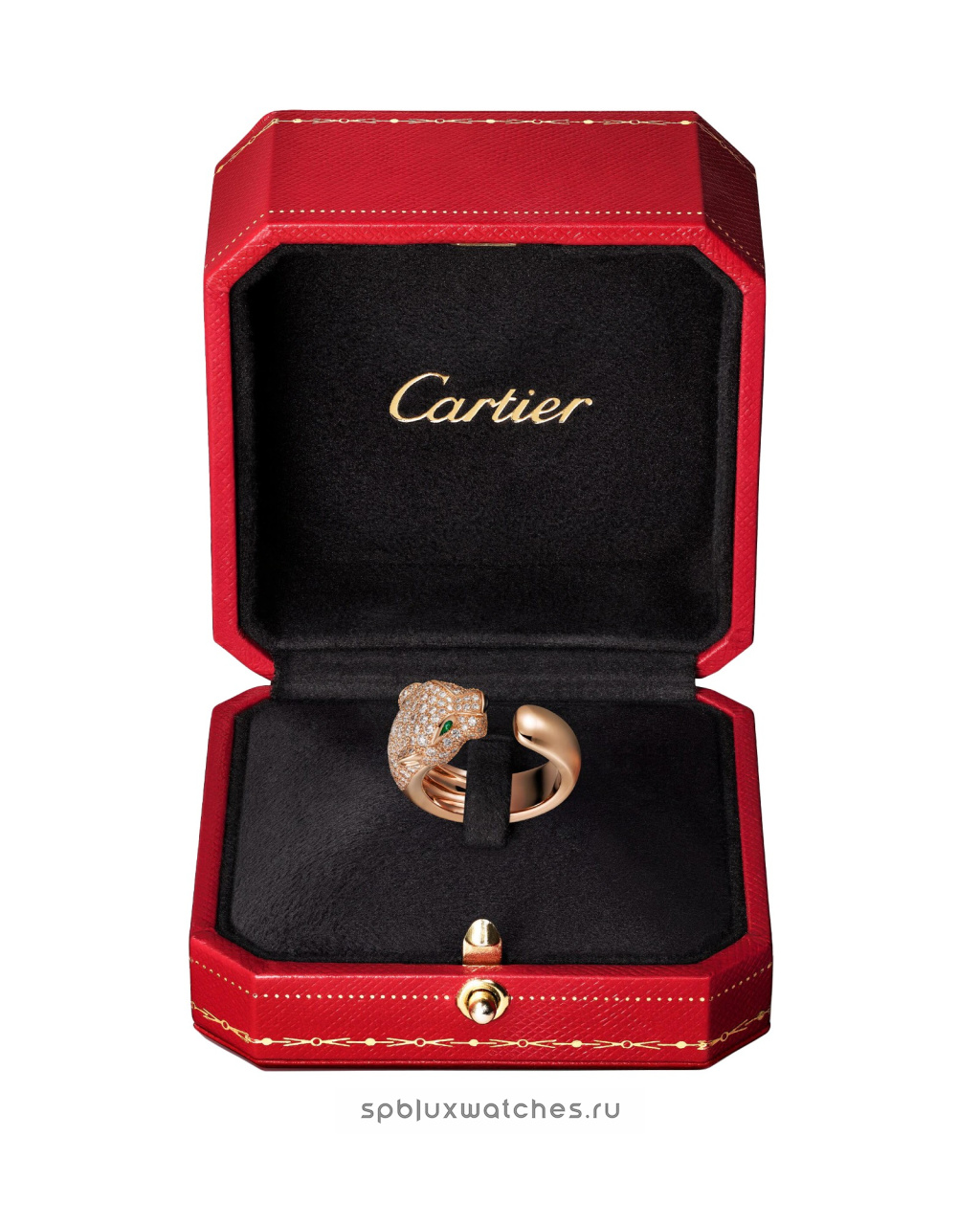Кольцо Cartier Panthere de Cartier Half-Paved Ring Medium Model N4742200