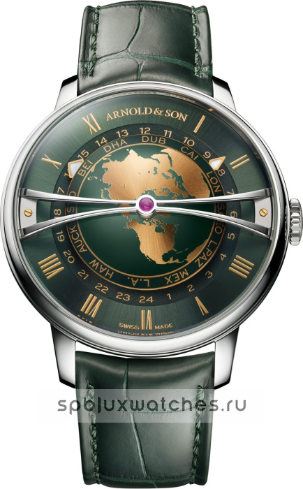 Arnold & Son World Time Globetrotter Steel 42 mm 1WTBS.F01A.C1242S