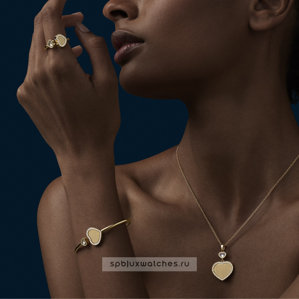 Браслет Chopard Happy Hearts Golden Hearts Bangle 85A107-0920