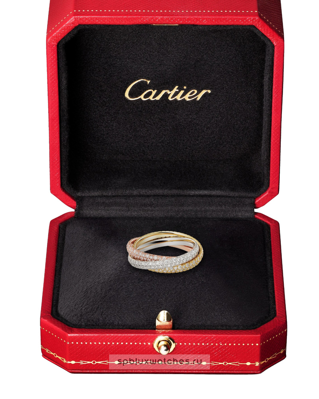 Кольцо Cartier Trinity Paved Ring Small Model N4778100