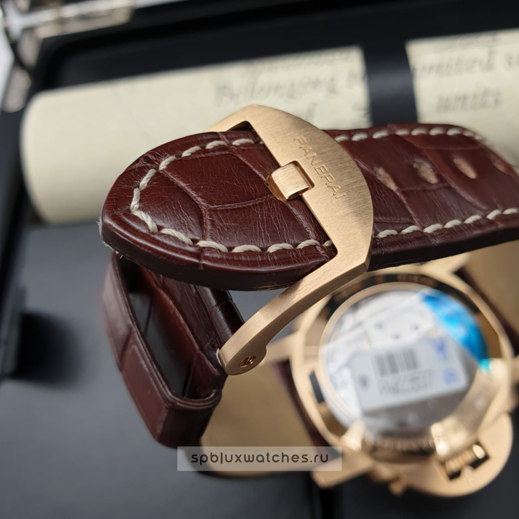 Buy panerai luminor 1950 8 days gmt oro rosa 44 mm pam00289