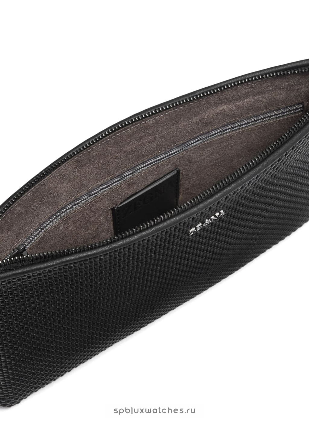 Клатч Zegna Black Leather