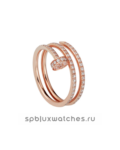 Кольцо Cartier Juste un Clou Double Ring Half-Paved B4210900
