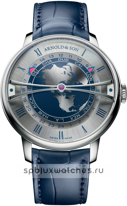 Arnold & Son World Time Globetrotter Steel 42 mm 1WTBS.K01A.C0263S